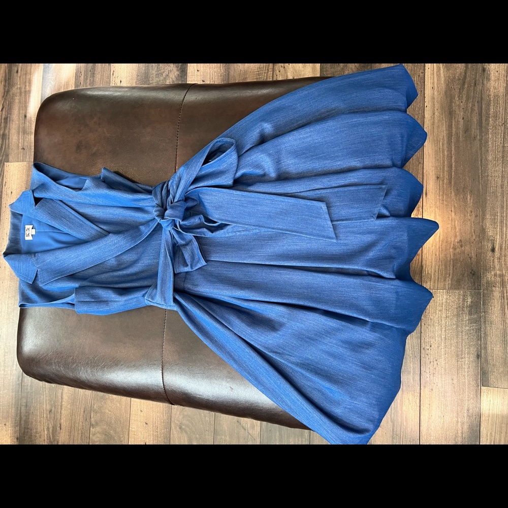 Denim pleated dress